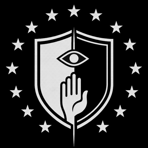 Public Procurement Systems minimalist shield and eye emblem encircled by European stars.